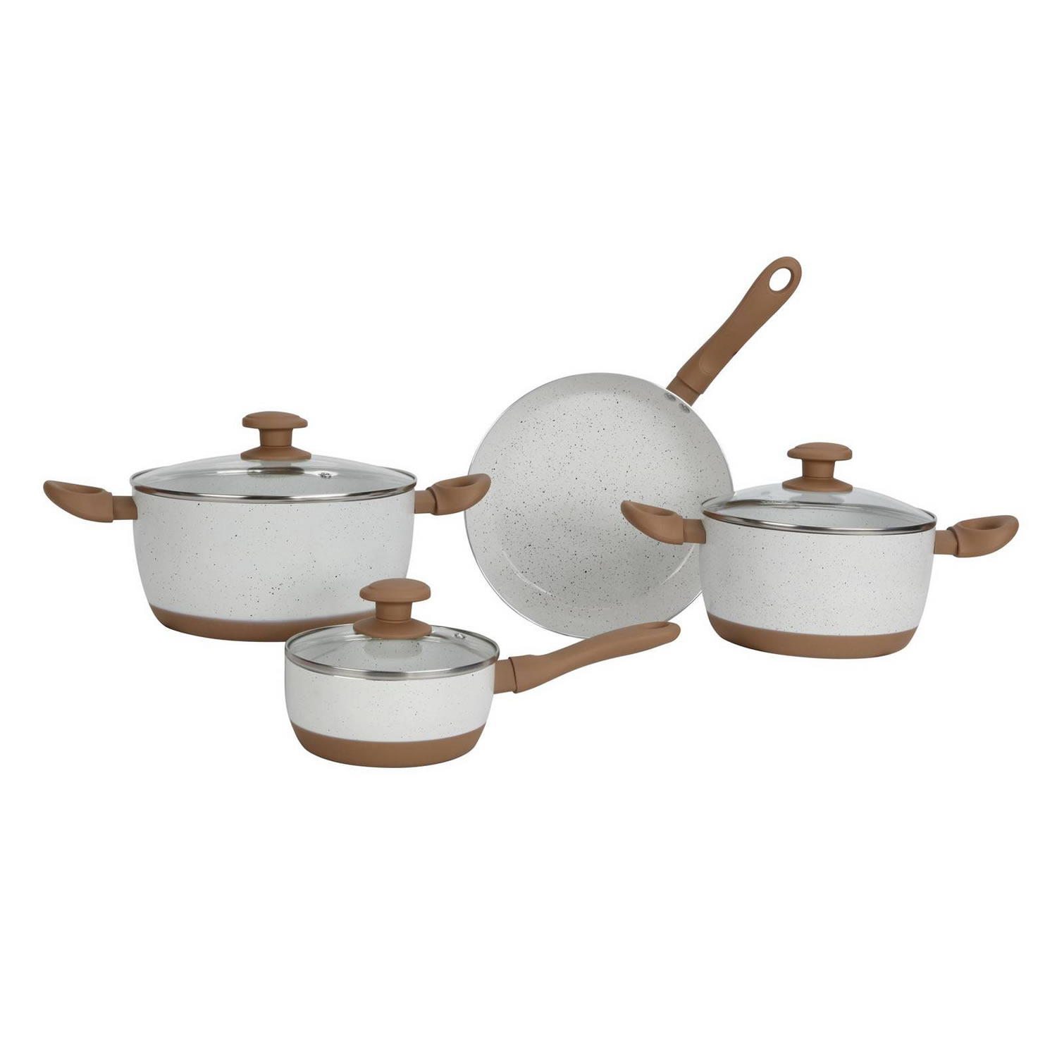 Batería De Cocina Just Home Collection 8811970 De 7 Piezas SMAC