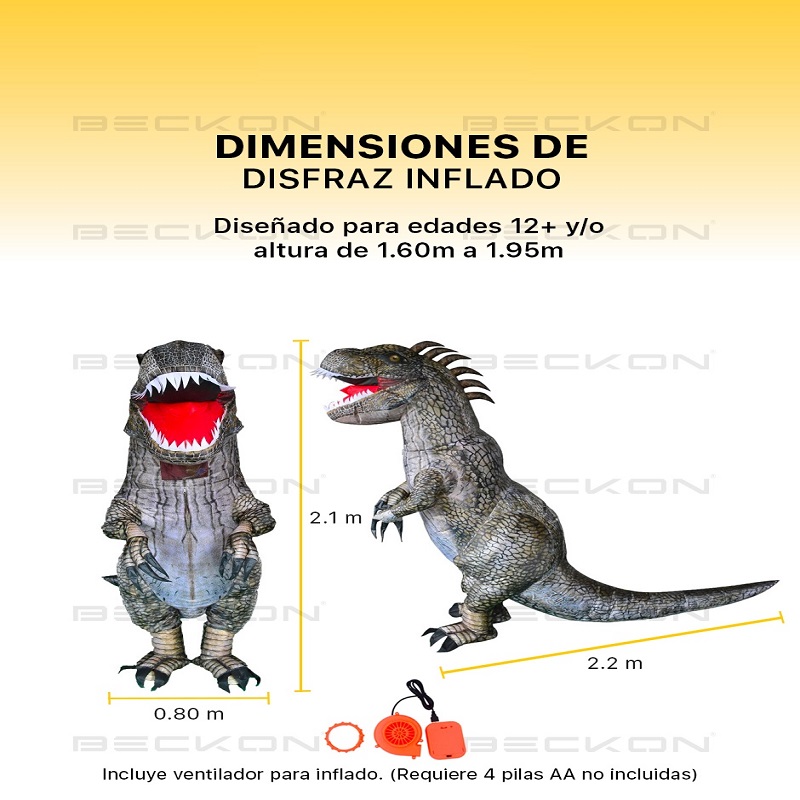 Disfraz inflable toda ocasión halloween Dragón talla adultos 12+ años