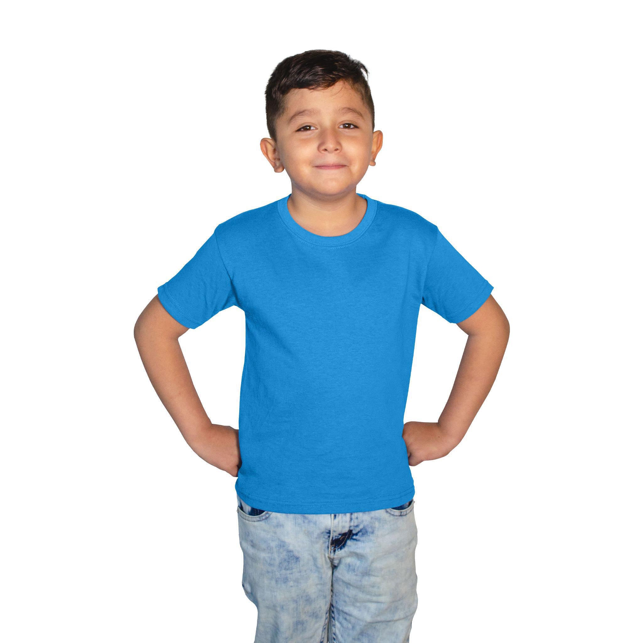 Playera Peso Completo Cuello Redondo Manga Corta Unisex para Niño