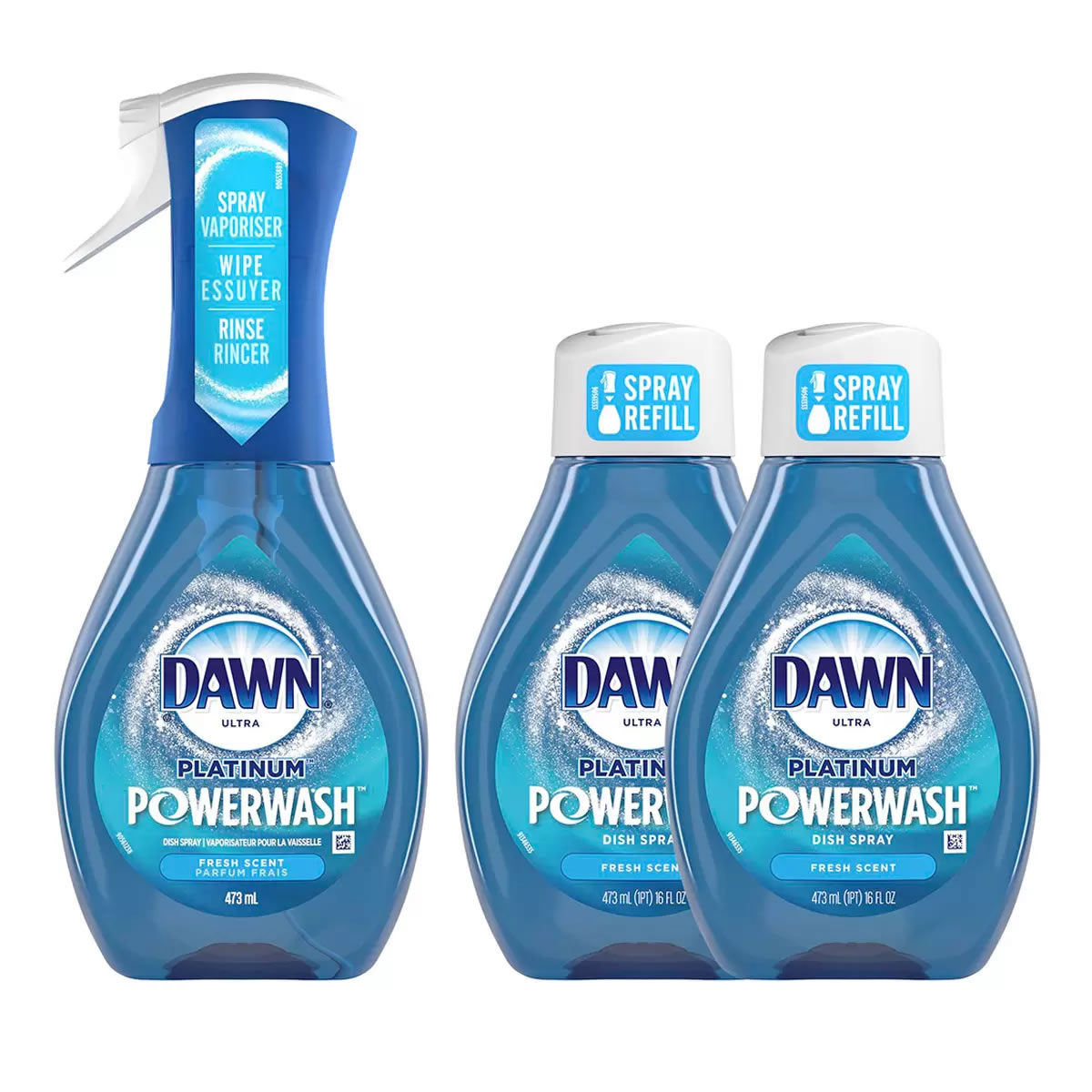 3 Lavatrastos en Spary de 473 ml Dawn PowerWash 666510 CST