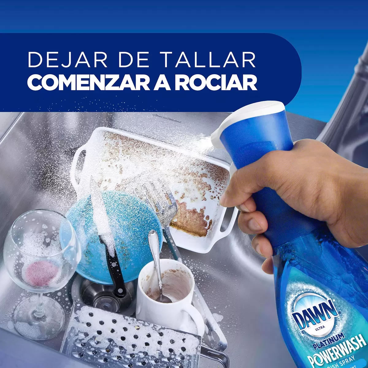 3 Lavatrastos en Spary de 473 ml Dawn PowerWash 666510 CST