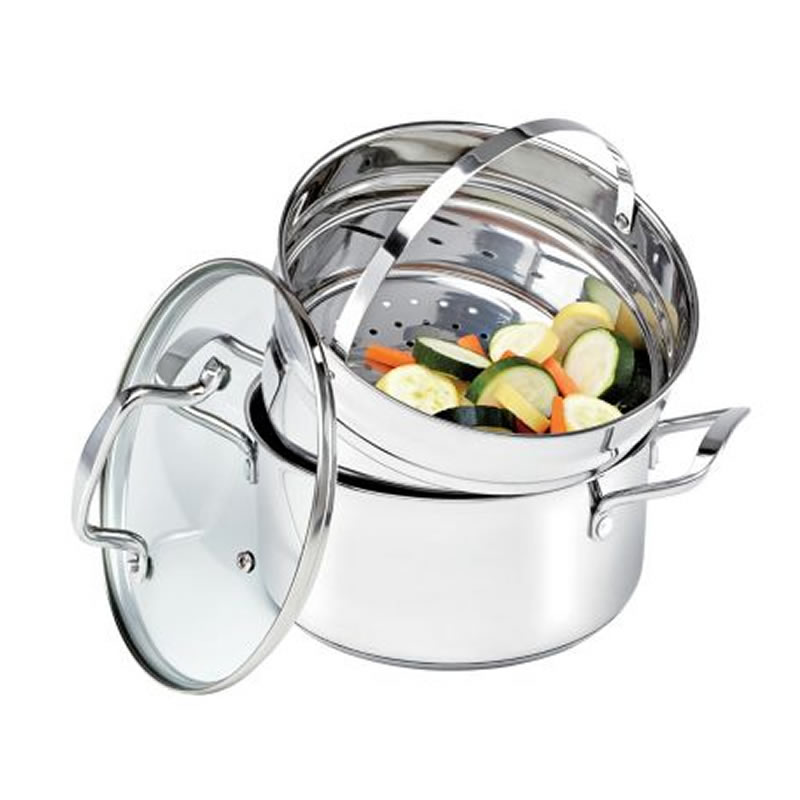 Cacerola Con Bandeja Vaporera Con Tapa Just Home Collection LH-30003 SMAC