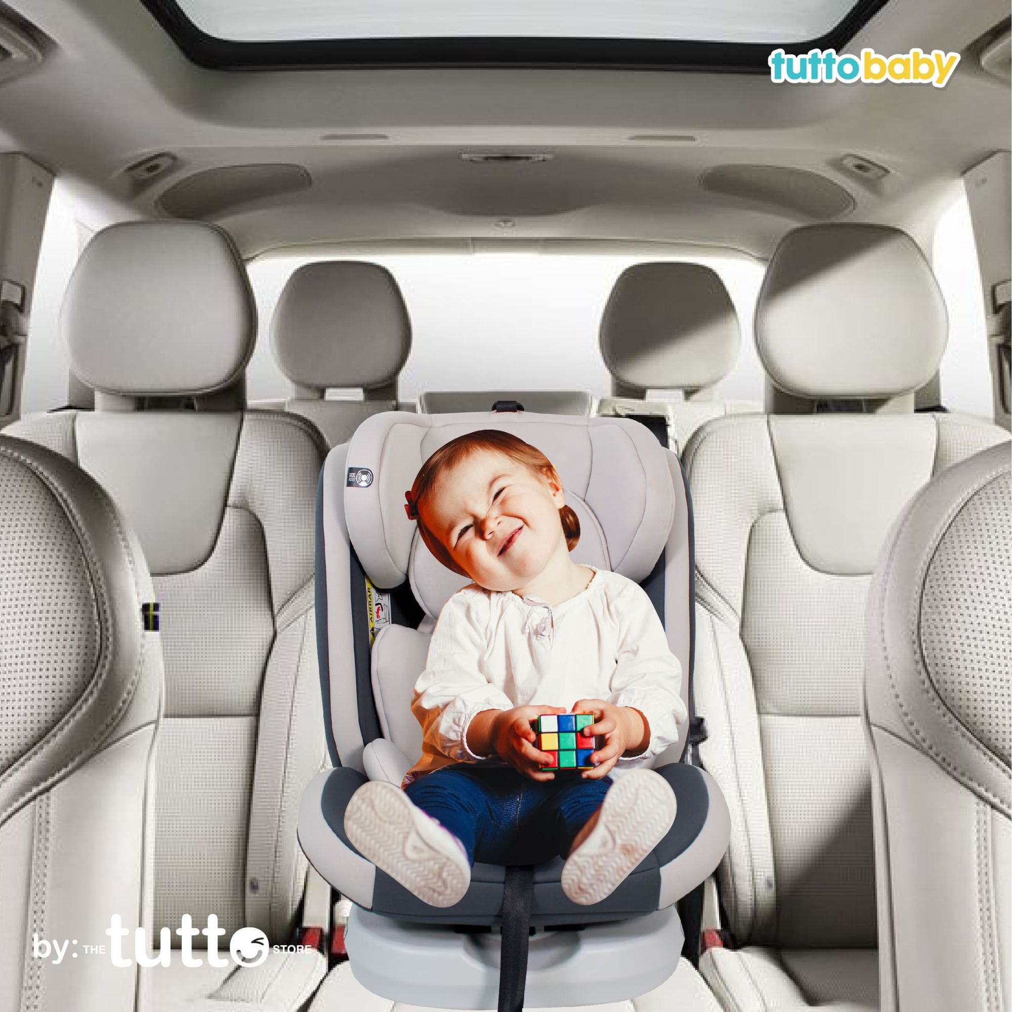 Autoasiento Para Bebé y Niño Tutto Baby Gris