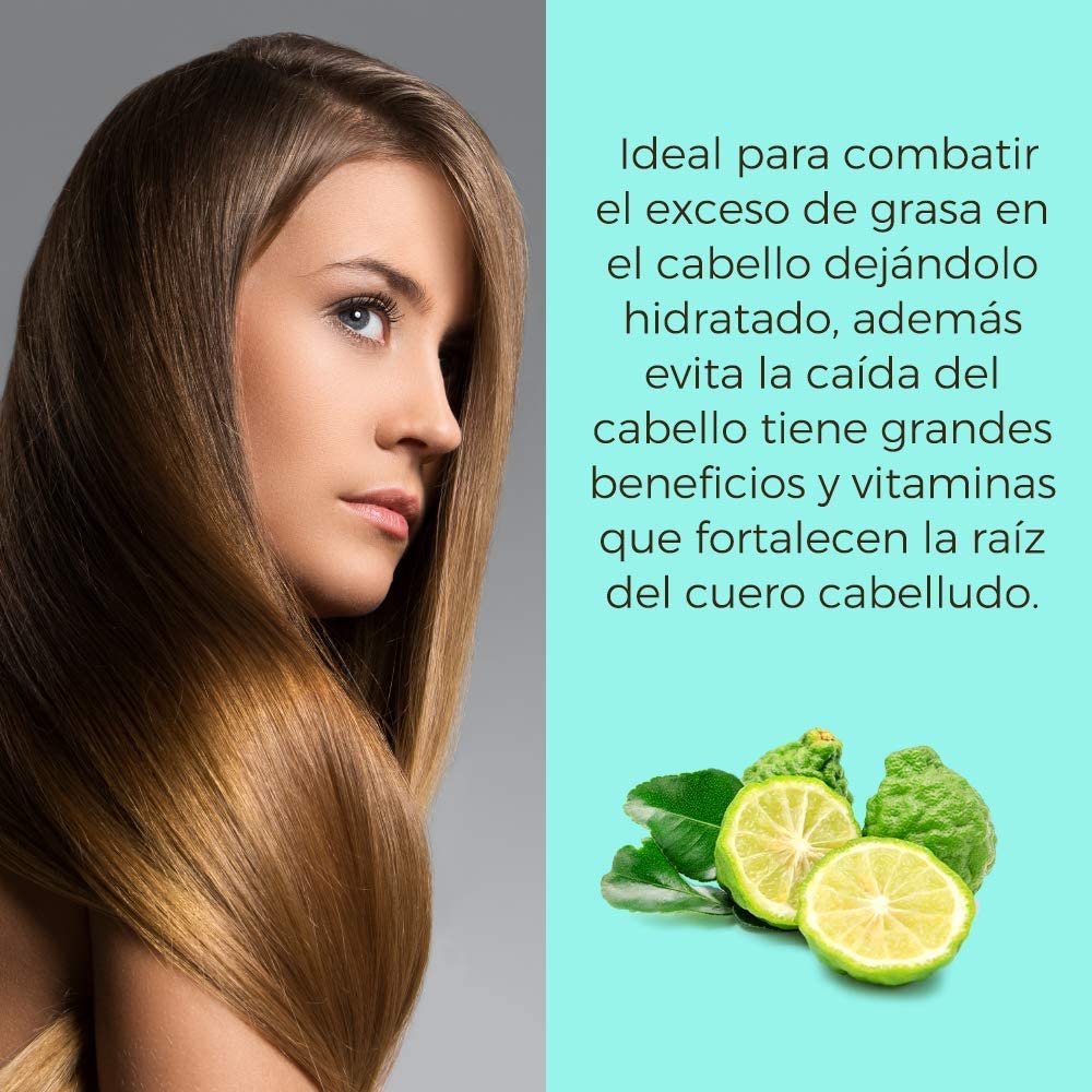 Kit Bergamota. Shampoo Evita Caída de Cabello 500 Ml y Crema Colageno Sella Puntas 120 Grs