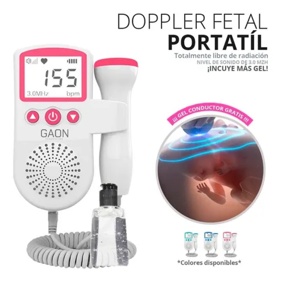 Ultrasonido Portatil Doppler Fetal Oye Latidos De Tu Bebe