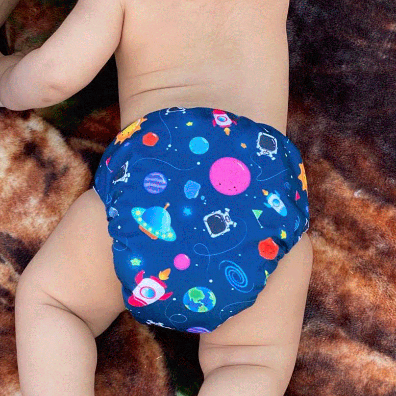 Pañales ecológicos Brillito 5 pack unitalla, lavables con broche