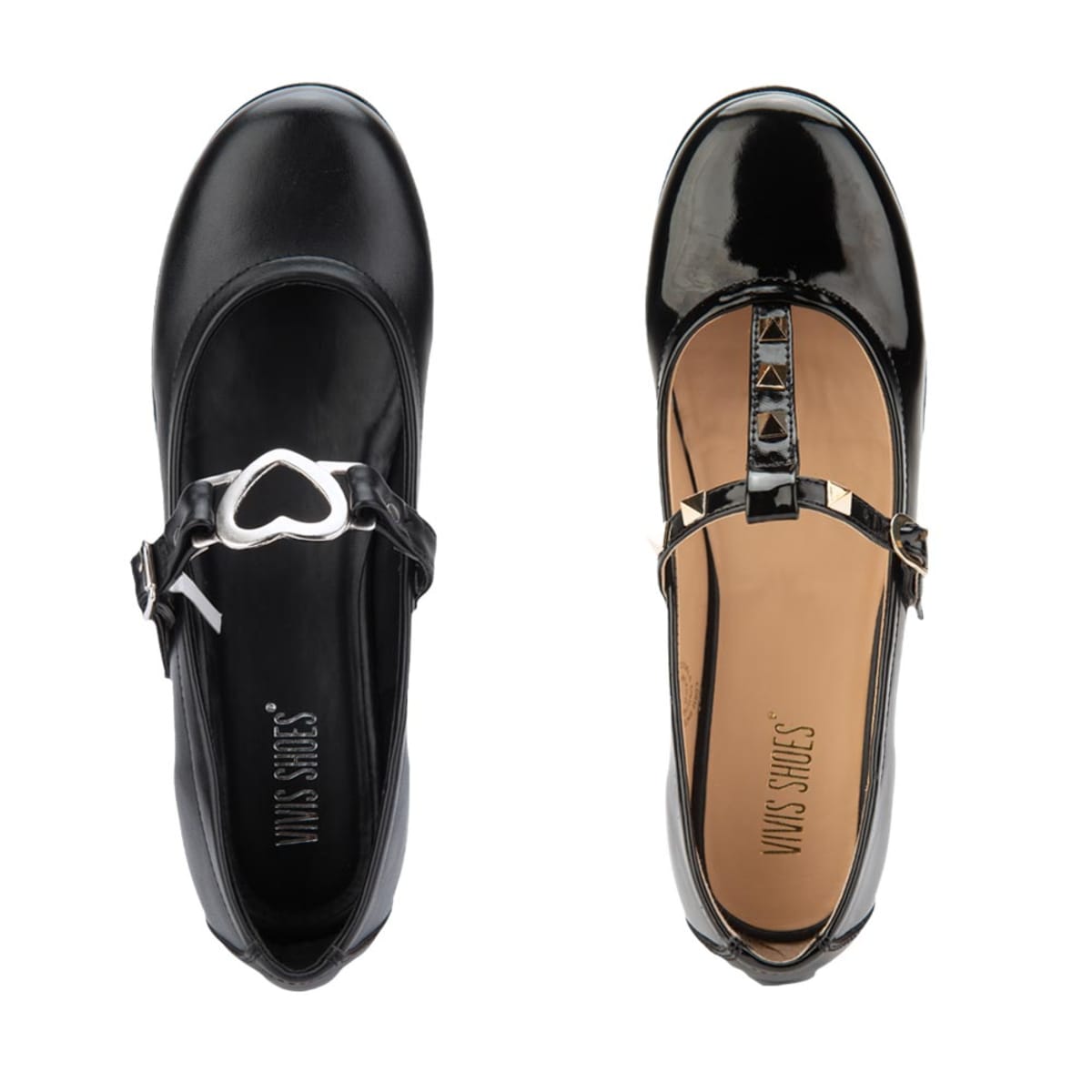 Zapato Escolares Casuales Choclo Vivis Shoes Kit de 2 pares color Negro para Niña 2078 1053089