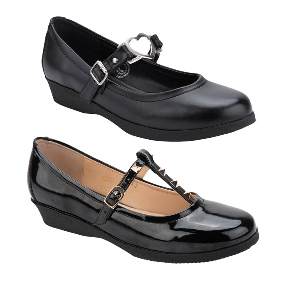 Zapato Escolares Casuales Choclo Vivis Shoes Kit de 2 pares color Negro para Niña 2078 1053089