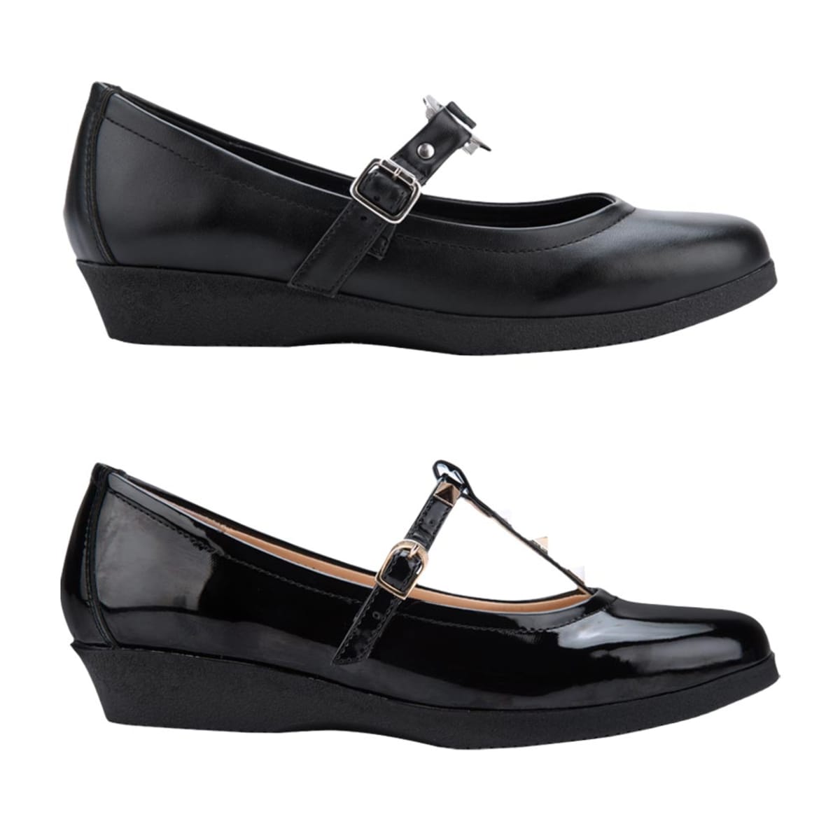 Zapato Escolares Casuales Choclo Vivis Shoes Kit de 2 pares color Negro para Niña 2078 1053089