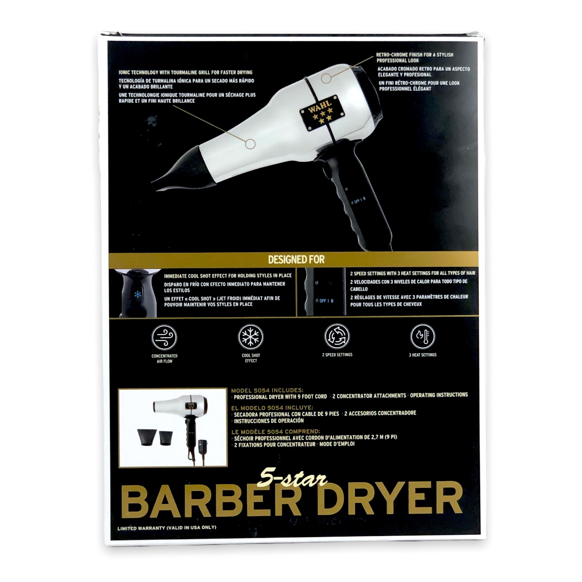 Secadora De Cabello Wahl 5 Star Profesional Barber Dryer
