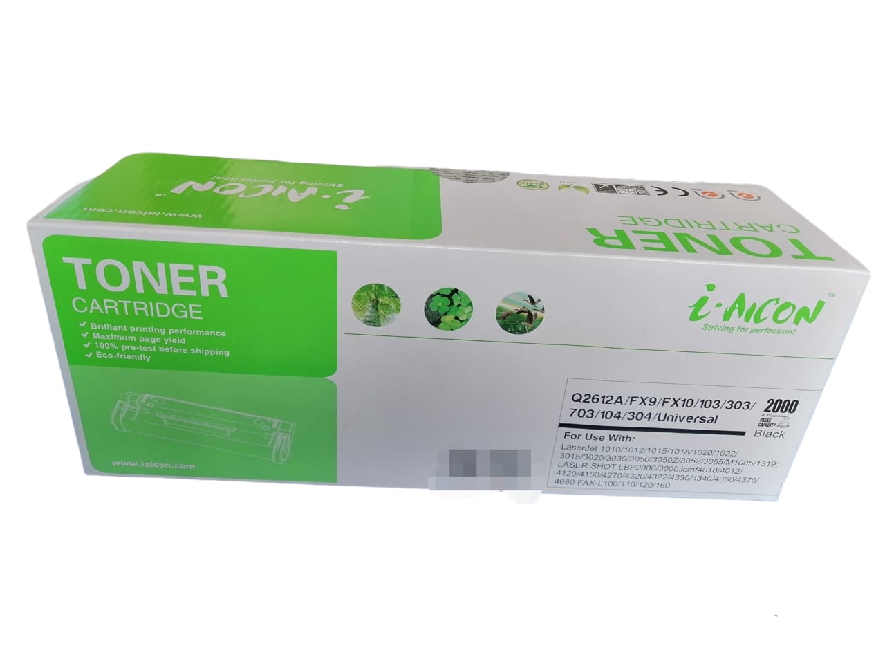 Cartucho tóner Q2612 A (12 A) compatible genérico nuevo, para uso en HP 1010, 1020, 1012, 1015, 1022, 3015, 3020, 3030, M1005MFP, M1319MFP.