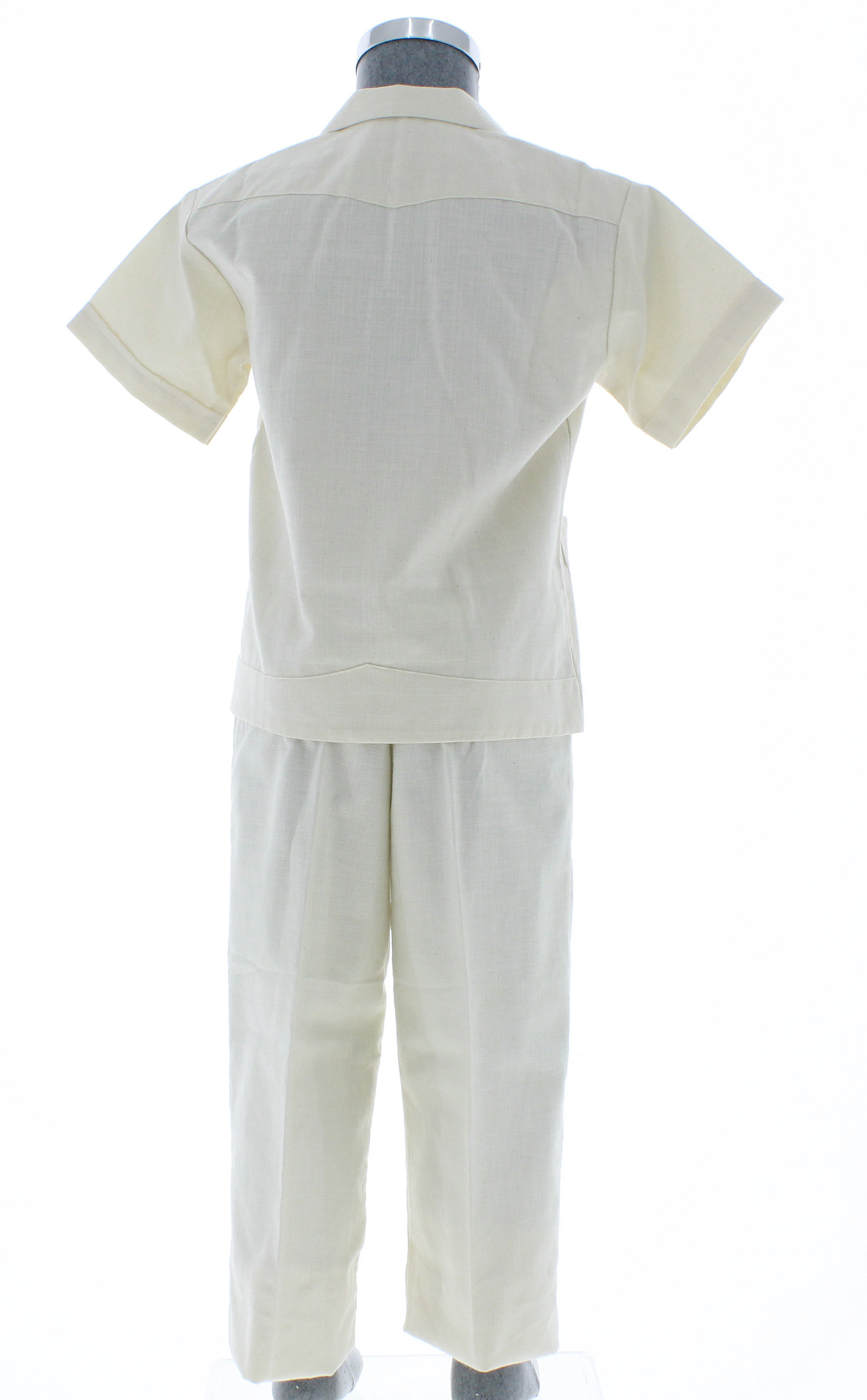 Conjunto Guayabera Bordada color Hueso.