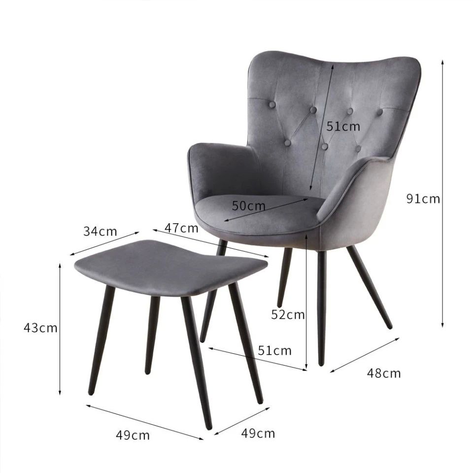 Silla con Taburete HomeTrends