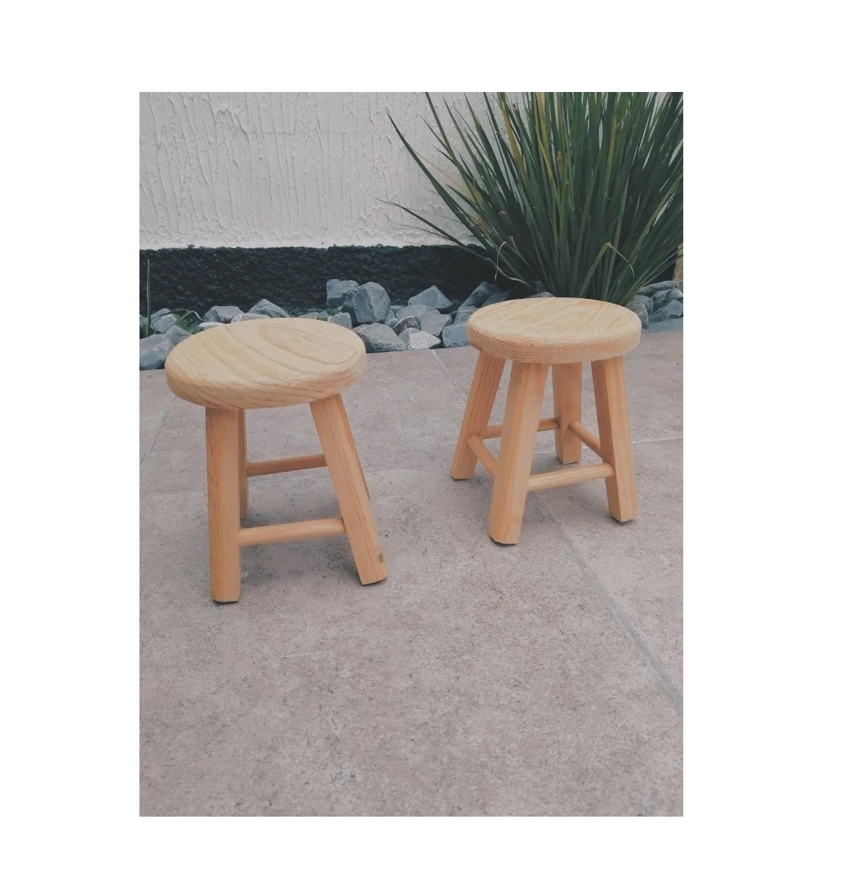 Pack 2 Banquitos De Madera Multiusos Reforzados