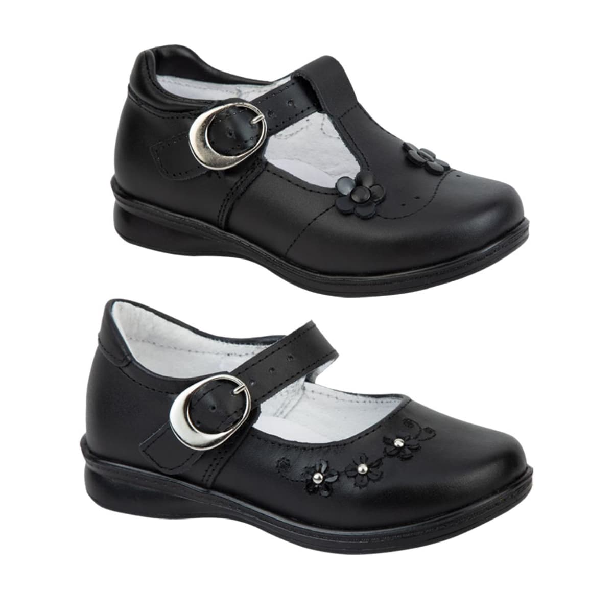 Zapato Escolar Casual Choclo Vivis Shoes Kids Kit de 2 pares color Negro para Niña 1216 1053649