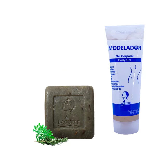 Gel Modelador Tonificante Corporal Y Jabón de Romero Laguede 2 Kits