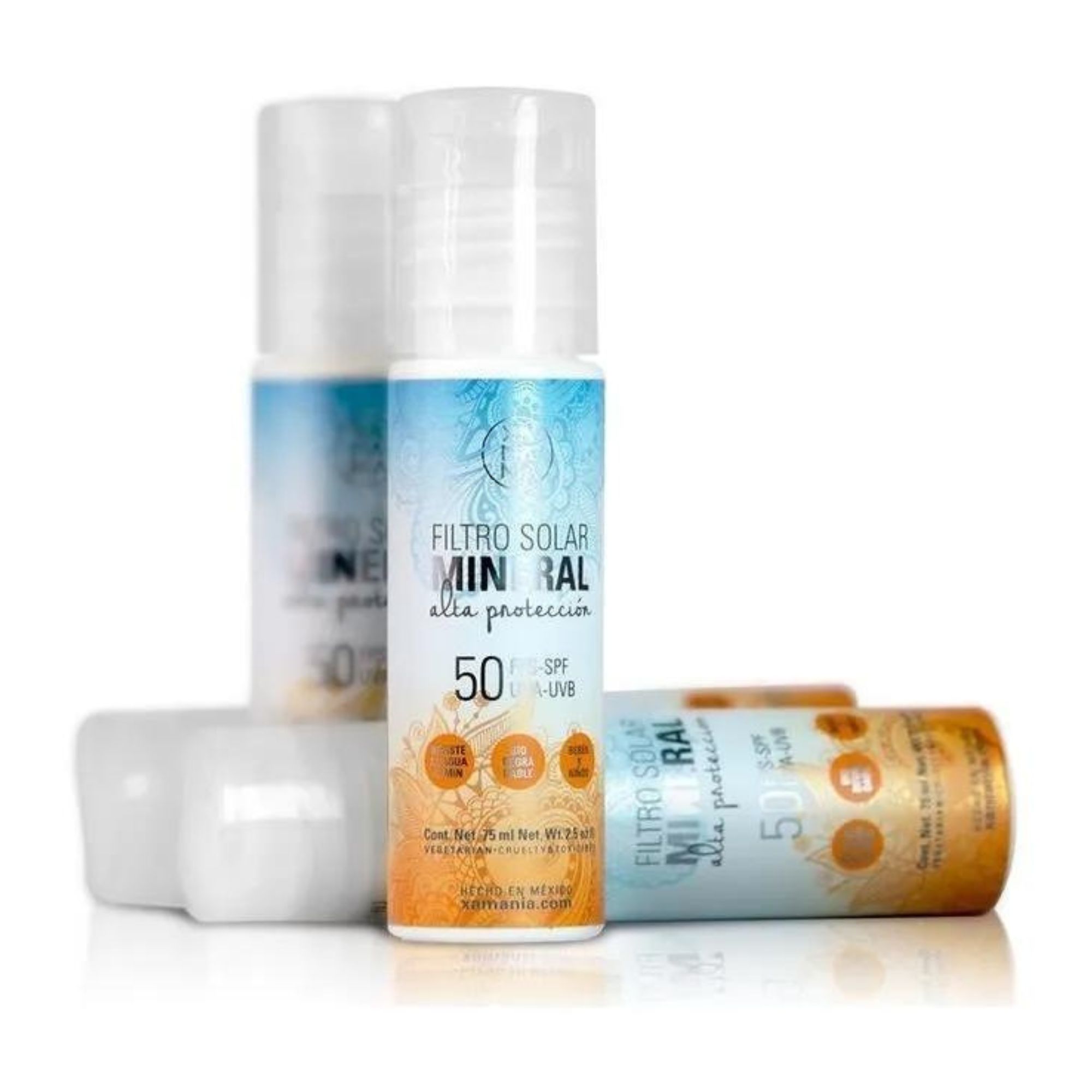 Filtro Solar Mineral 50 Fps-spf 75ml Xamania Biodegradable