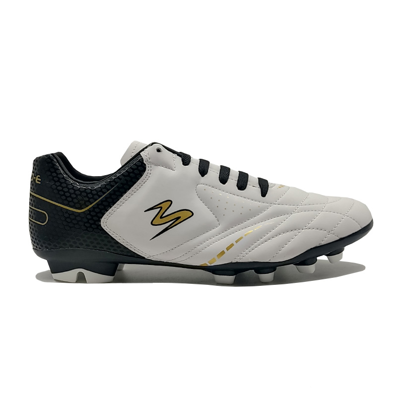 Tenis Metro-E 426 Blanco Negro Oro Tacos Futbol Taquetes Soccer