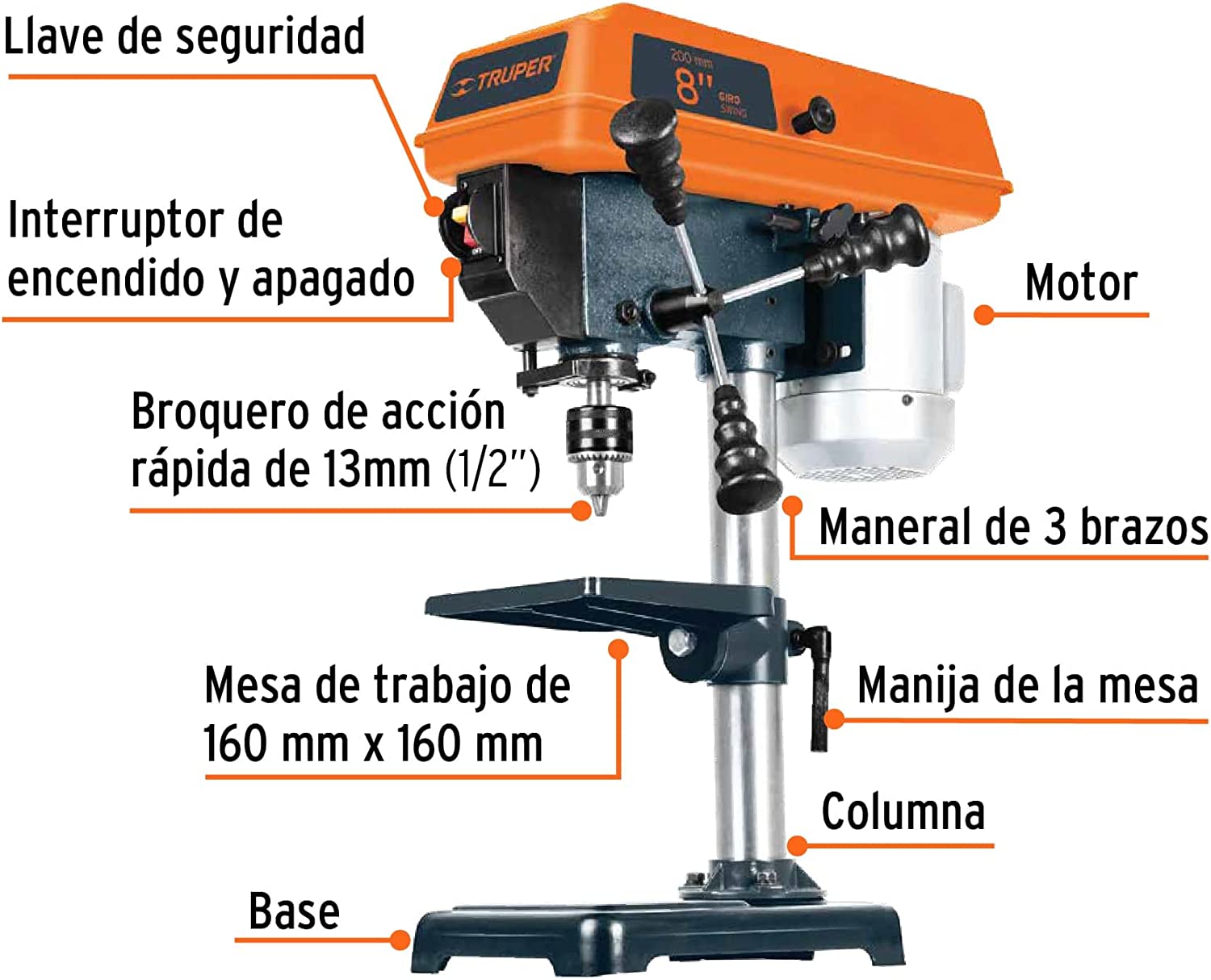 Taladro de Banco 1/3HP TAPI-8