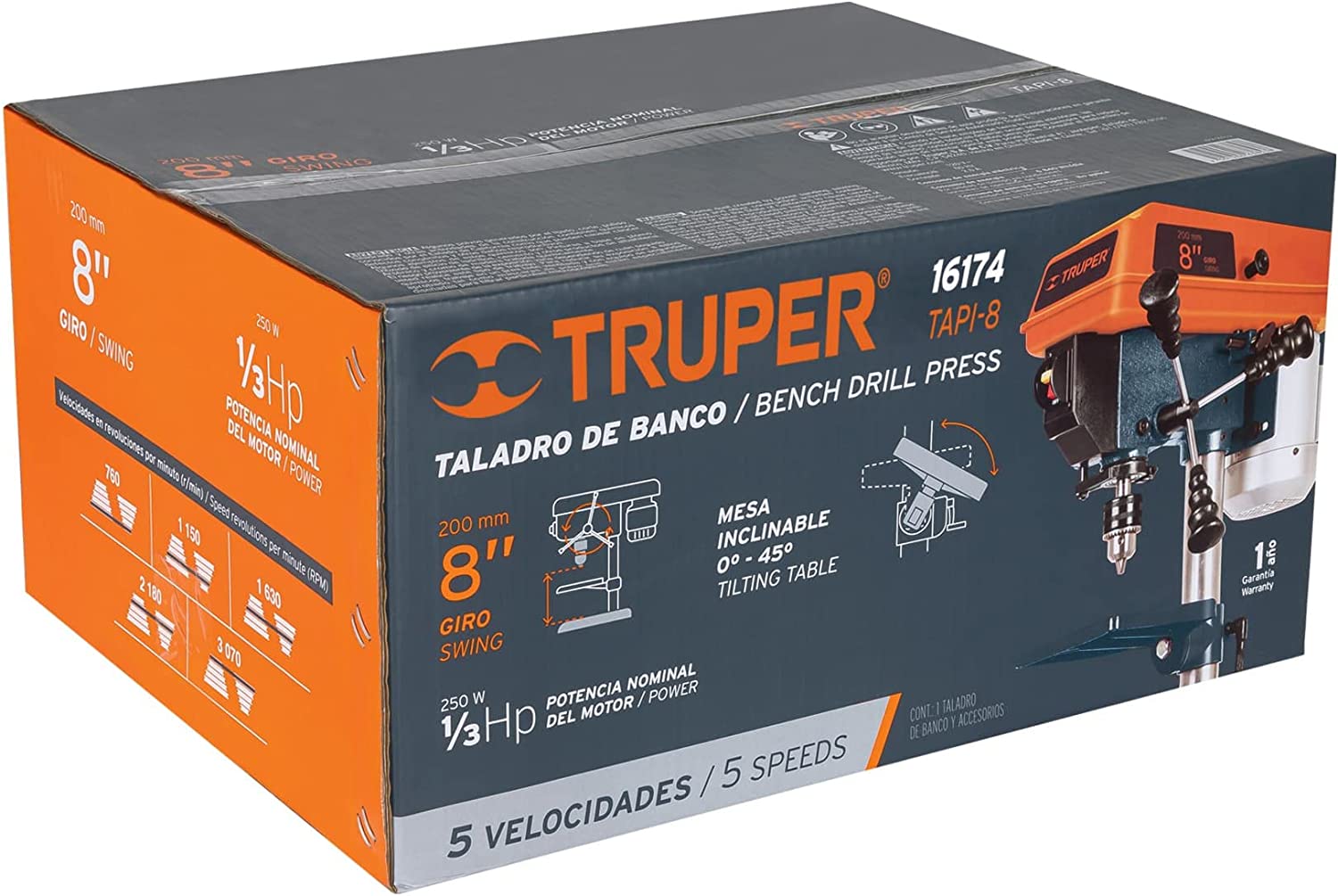 Taladro de Banco 1/3HP TAPI-8