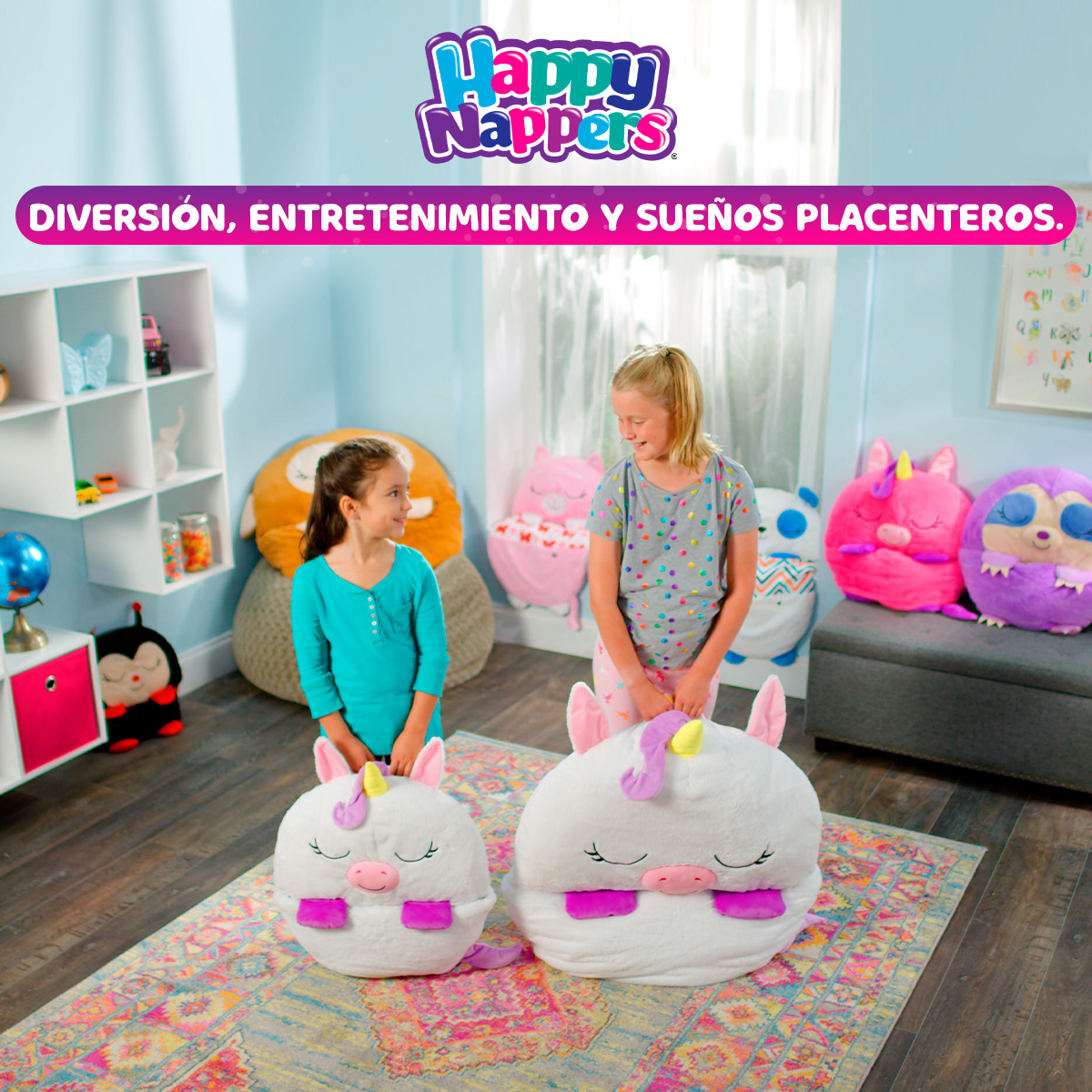 Almohada-bolsa para dormir Happy Nappers Unicornio