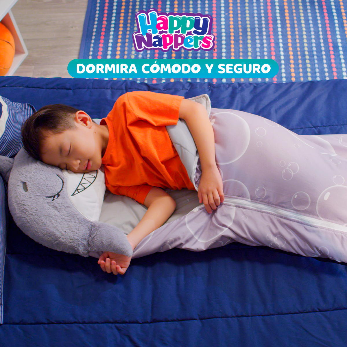 Almohada-Bolsa para dormir Happy Nappers Tiburon