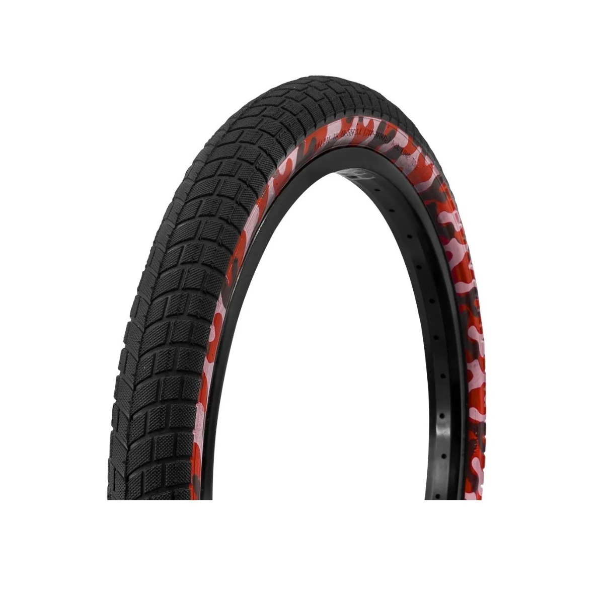 DOS LLANTAS R-20 X 2.125 CAMUFLAJE R-20 BMX CROSS ROJO ENDY1