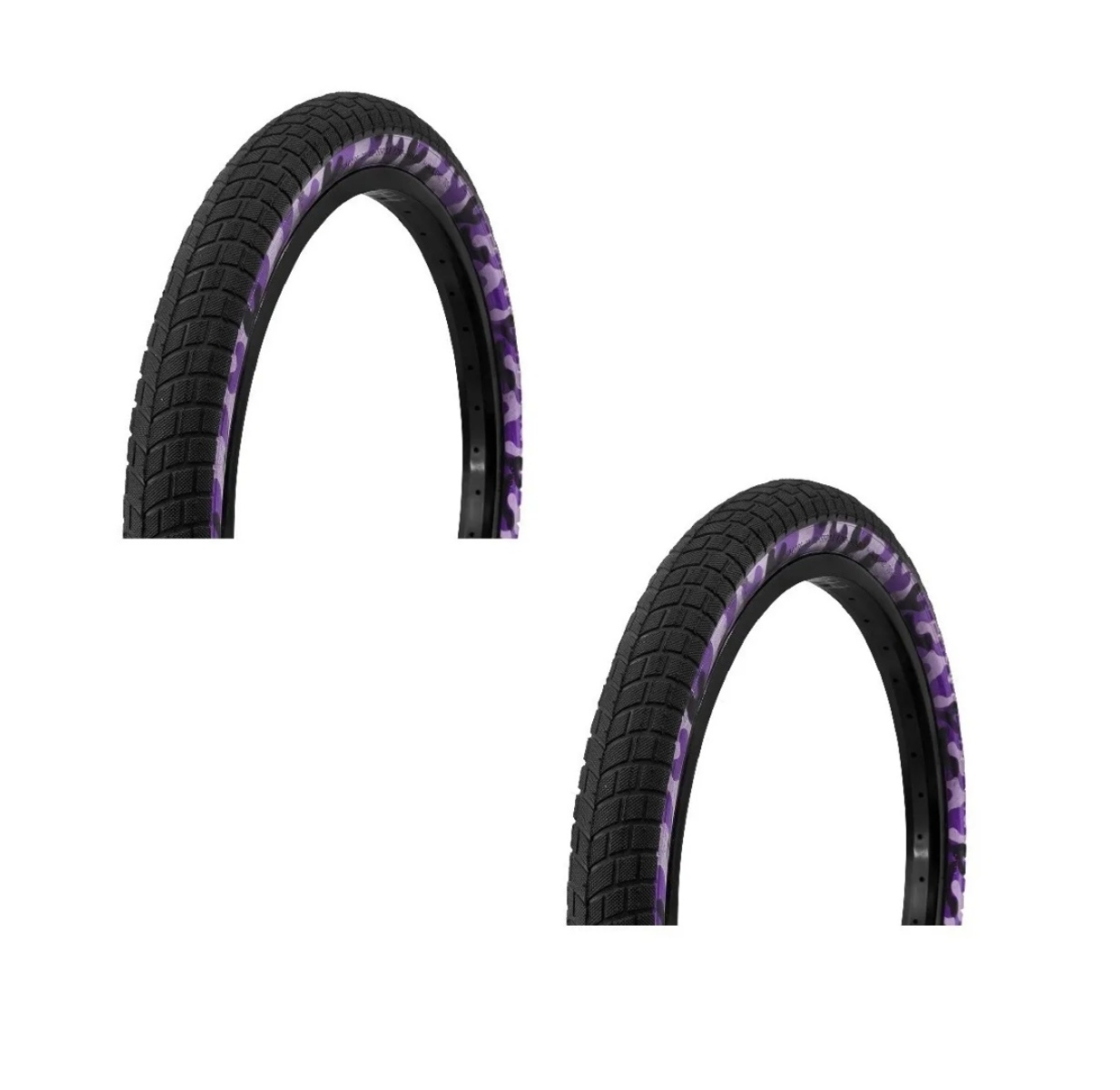 DOS LLANTAS R-20 X 2.125 CAMUFLAJE R-20 BMX CROSS MORADO ENDY1