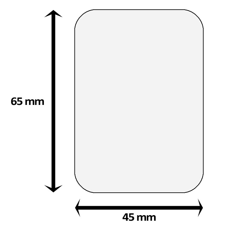 Placa Rectangular Repuesto 65x45 mm para Soporte Magnético Celular