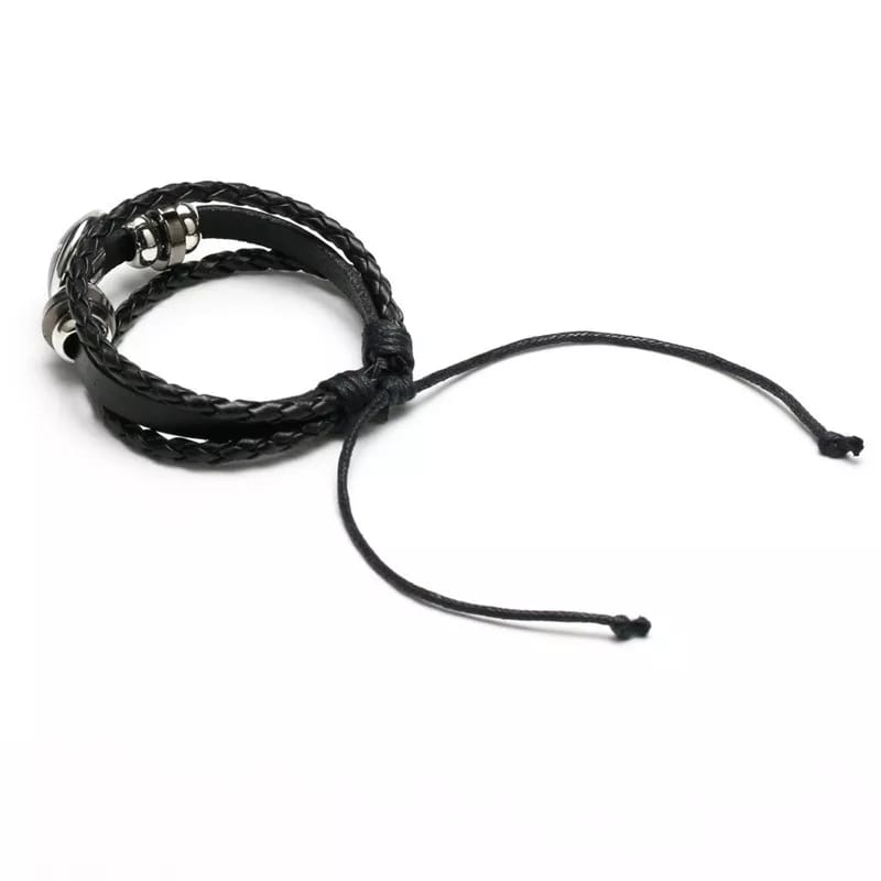 Pulsera Batman Cuero Trenzado Ajustable Unisex