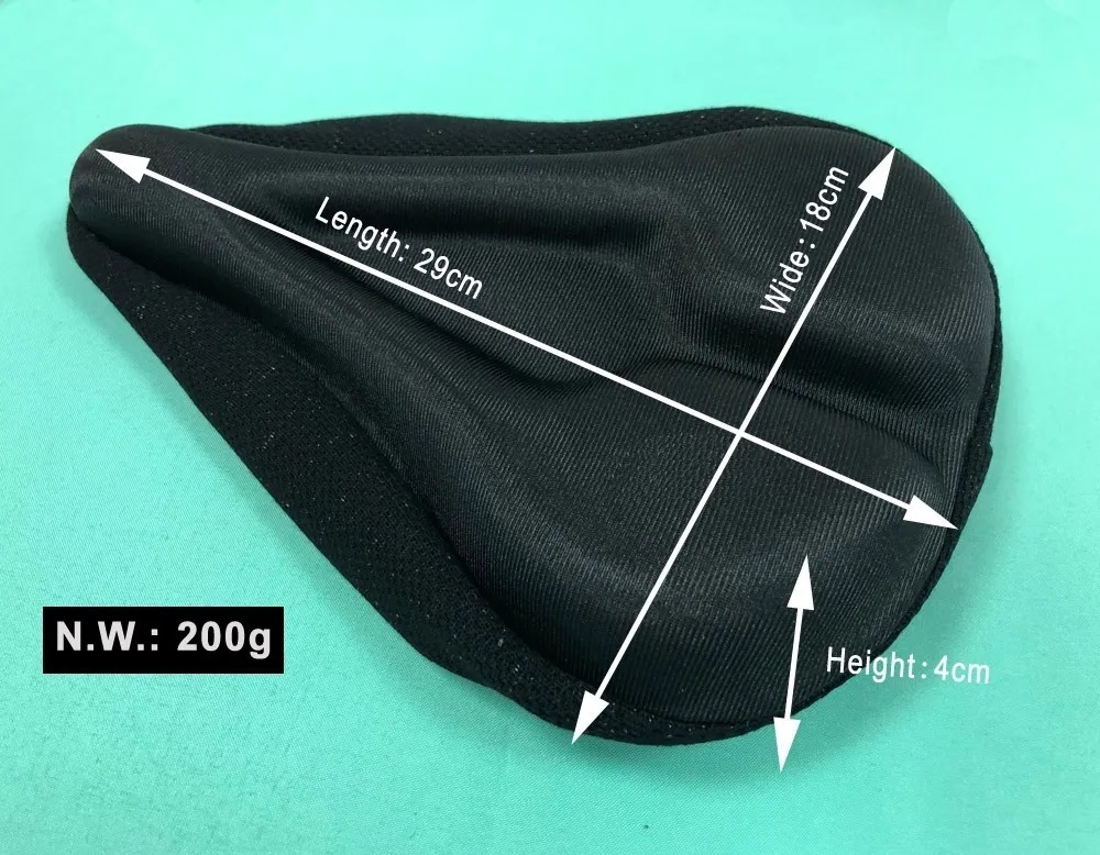 Funda Para Asiento De Bicicleta de Gel Negro