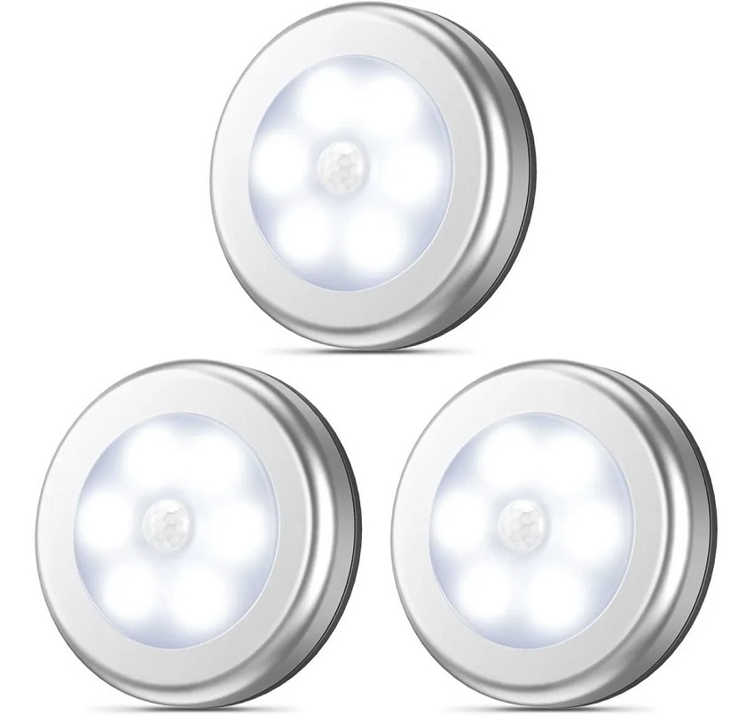 3 Lámparas Led Inteligente Con Sensor Movimiento Platedas