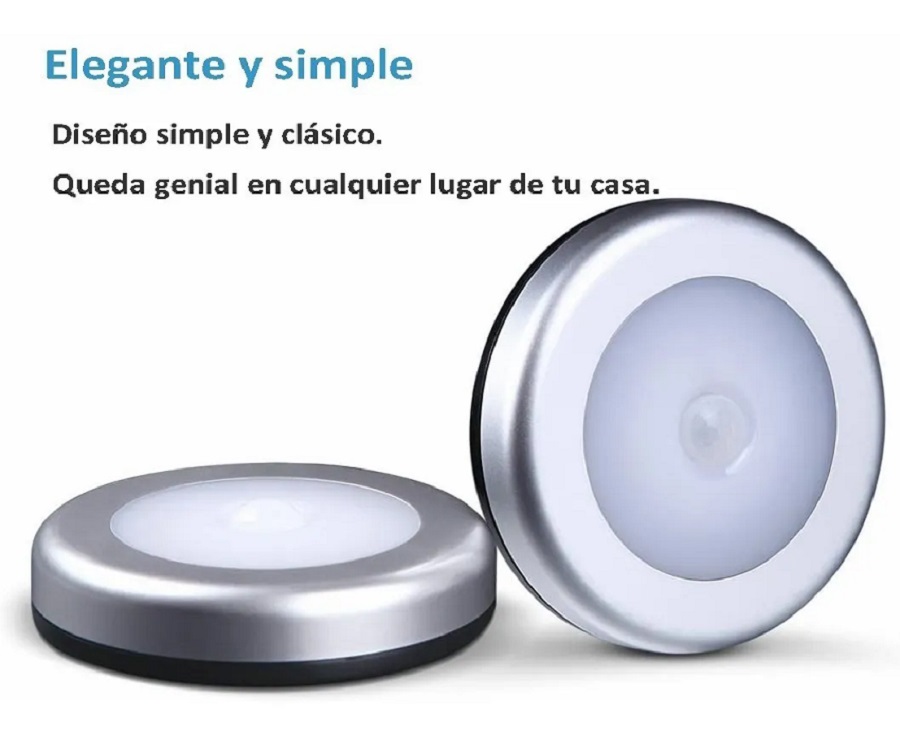3 Lámparas Led Inteligente Con Sensor Movimiento Platedas