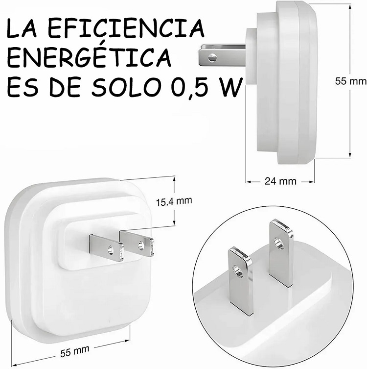 Sensor De Lámpara Inteligente De Noche, 6 Piezas