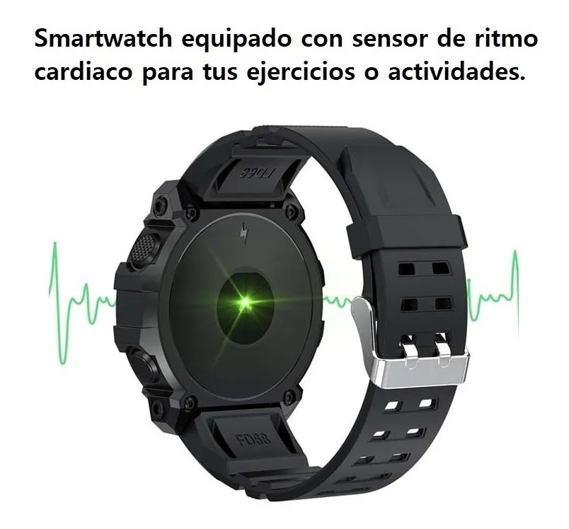 Reloj Inteligente Smartwatch Uso Rudo Color Negro
