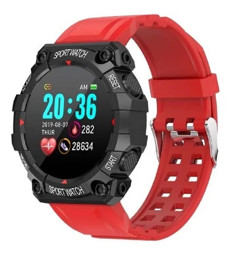 Reloj Inteligente Smartwatch Uso Rudo Color Rojo