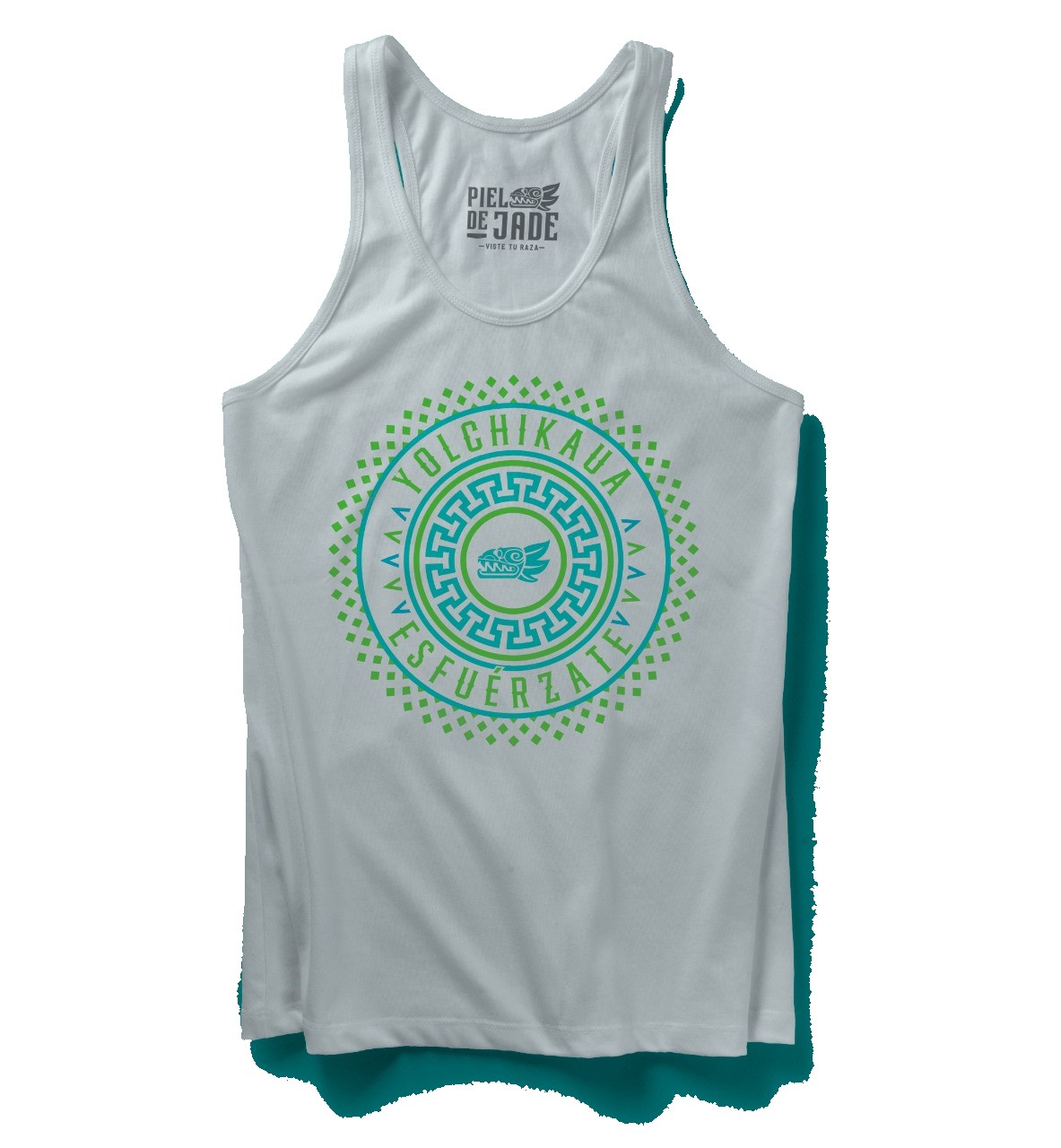 Tank Top Playera de Resaque Blanca y Negra en Lengua Náhuatl