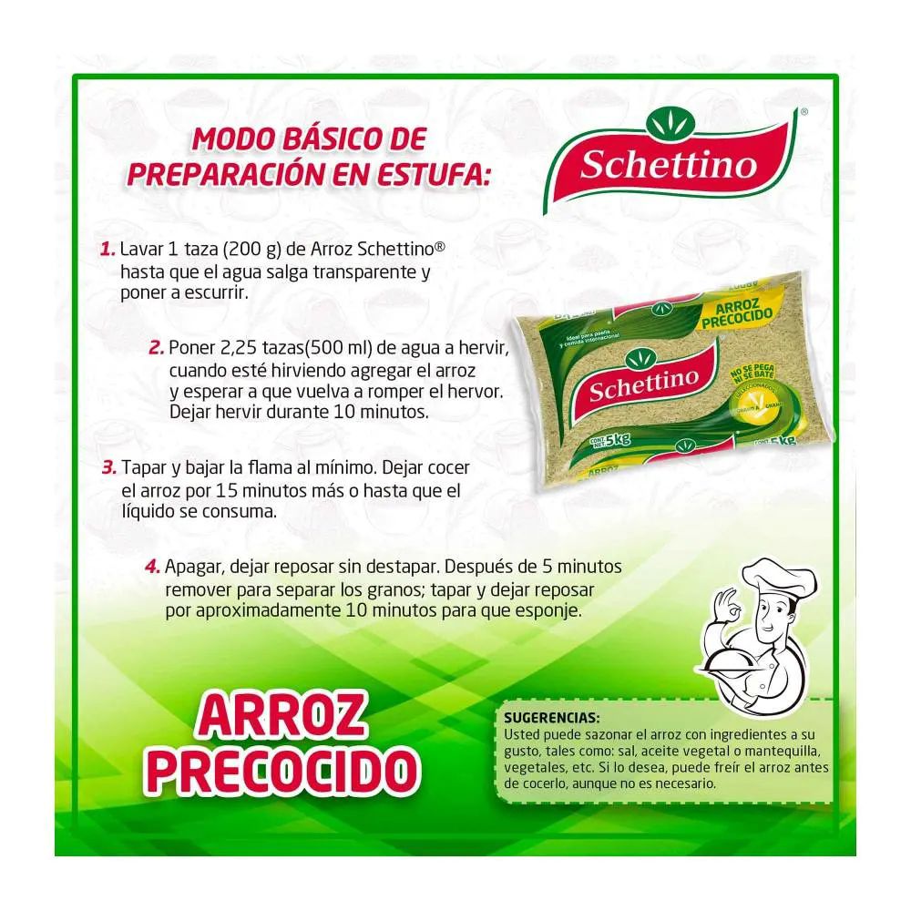 Arroz Schettino Precocido 5 kg