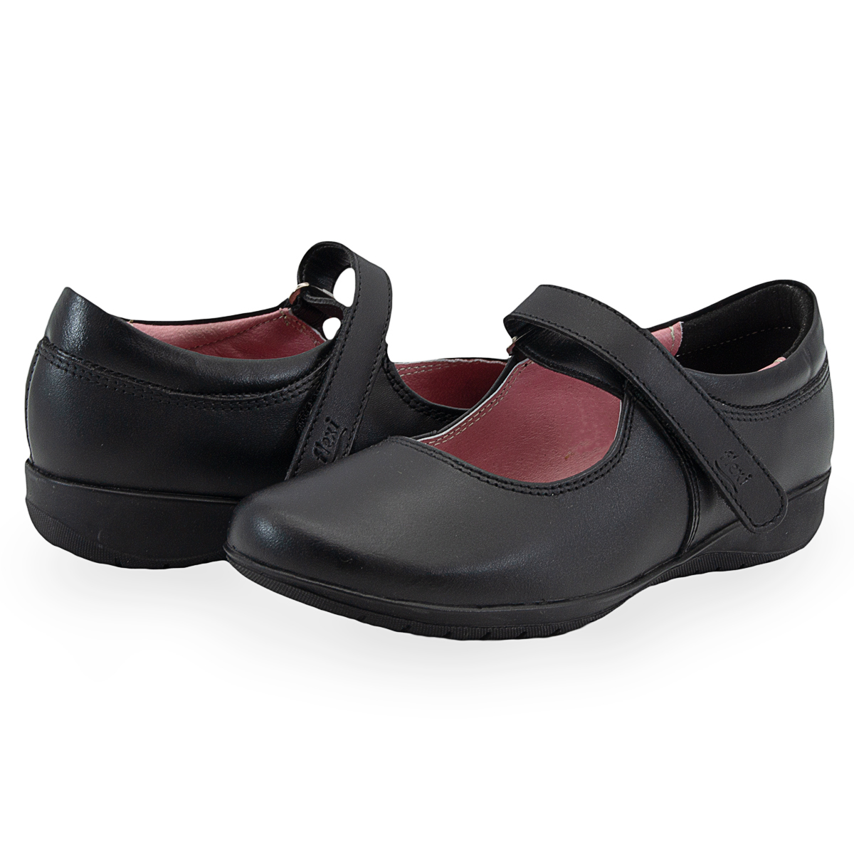 Calzado Escolar Juvenil Flexi Piel Color Negro 22-26