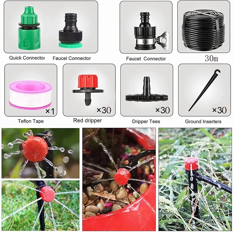 Sistema De Riego Por Goteo Con Temporizador Automático 30m