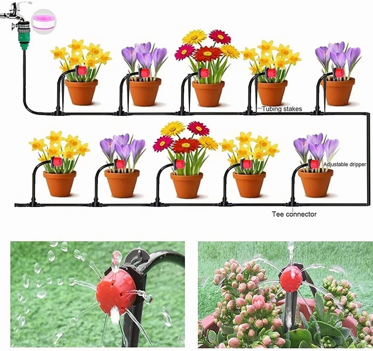 Sistema De Riego Por Goteo Con Temporizador Automático 30m