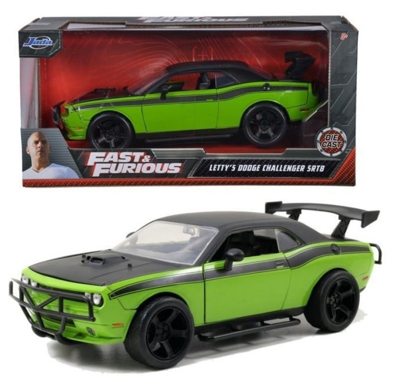 Letty Dodge Challenger SRT8 VERDE Rapido y Furioso JADA TOYS ESCALA 1:24 OFERTA!