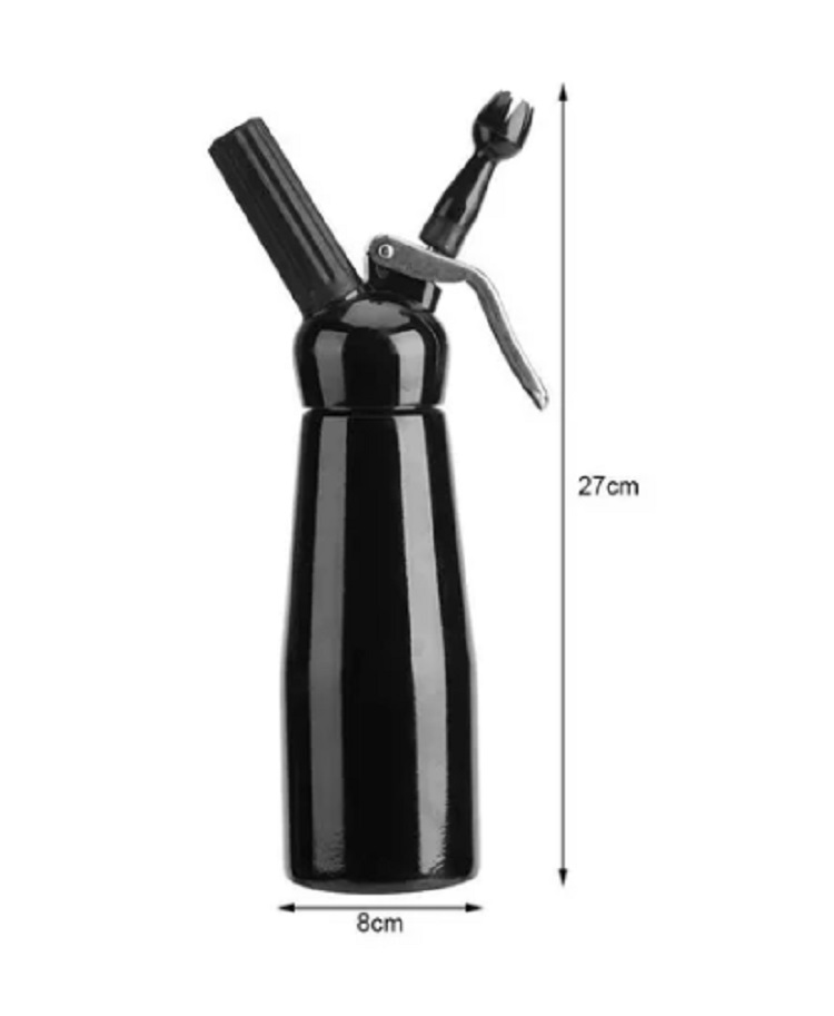 Dispensador De Crema Batida Negro De 500ml