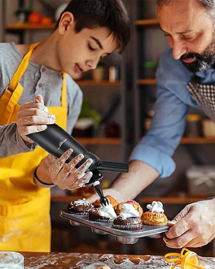 Dispensador De Crema Batida Negro De 500ml