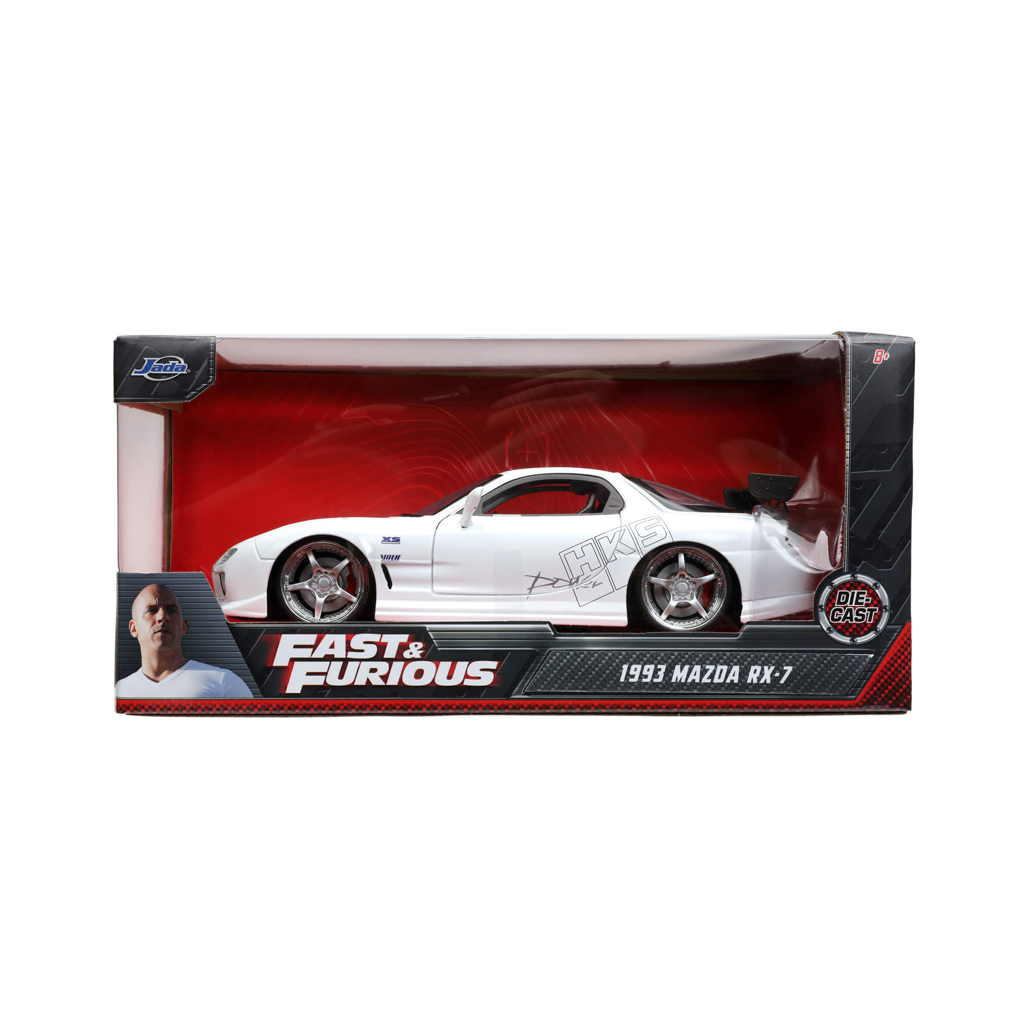 1993 Mazda RX-7 BLANCO Rapido y Furioso JADA TOYS ESCALA 1:24