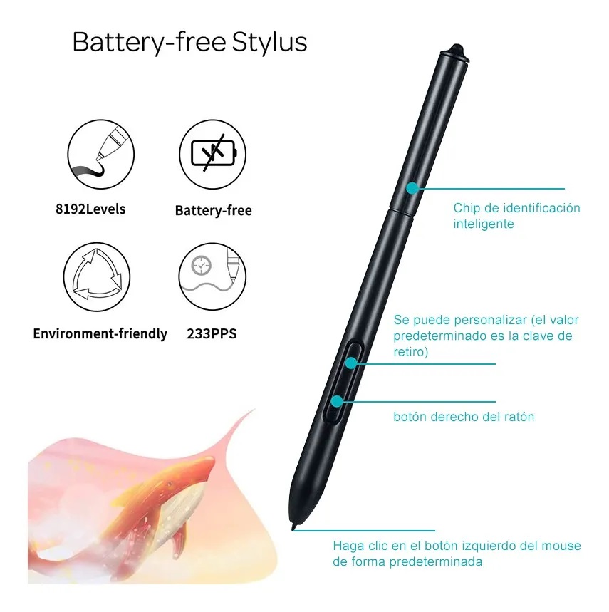 Tableta Gráfica Con Otg 8192 Niveles De Presión