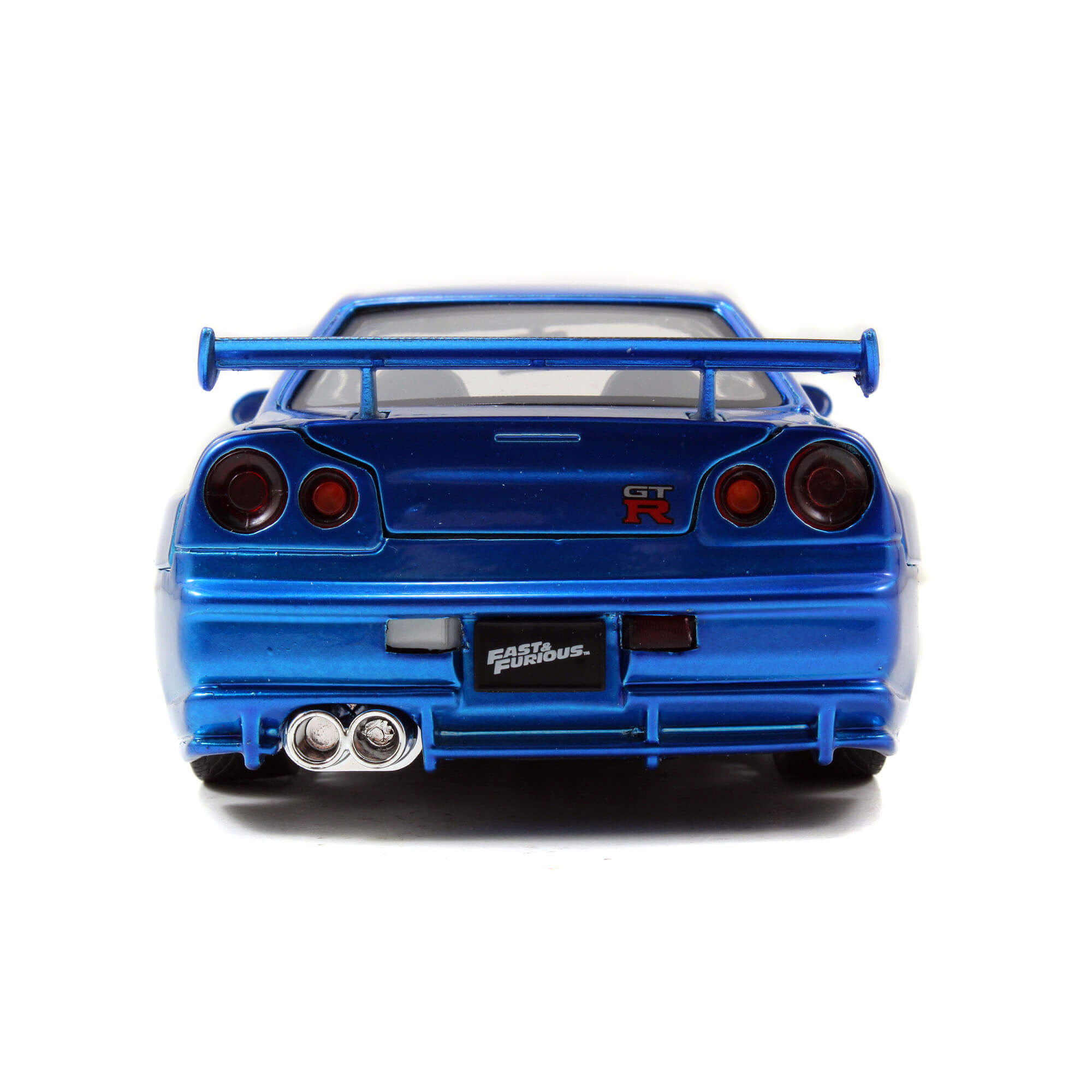Brian 2002 Nissan Skyline GT-R BNR34 AZUL Rapido y Furioso JADA TOYS ESCALA 1:24