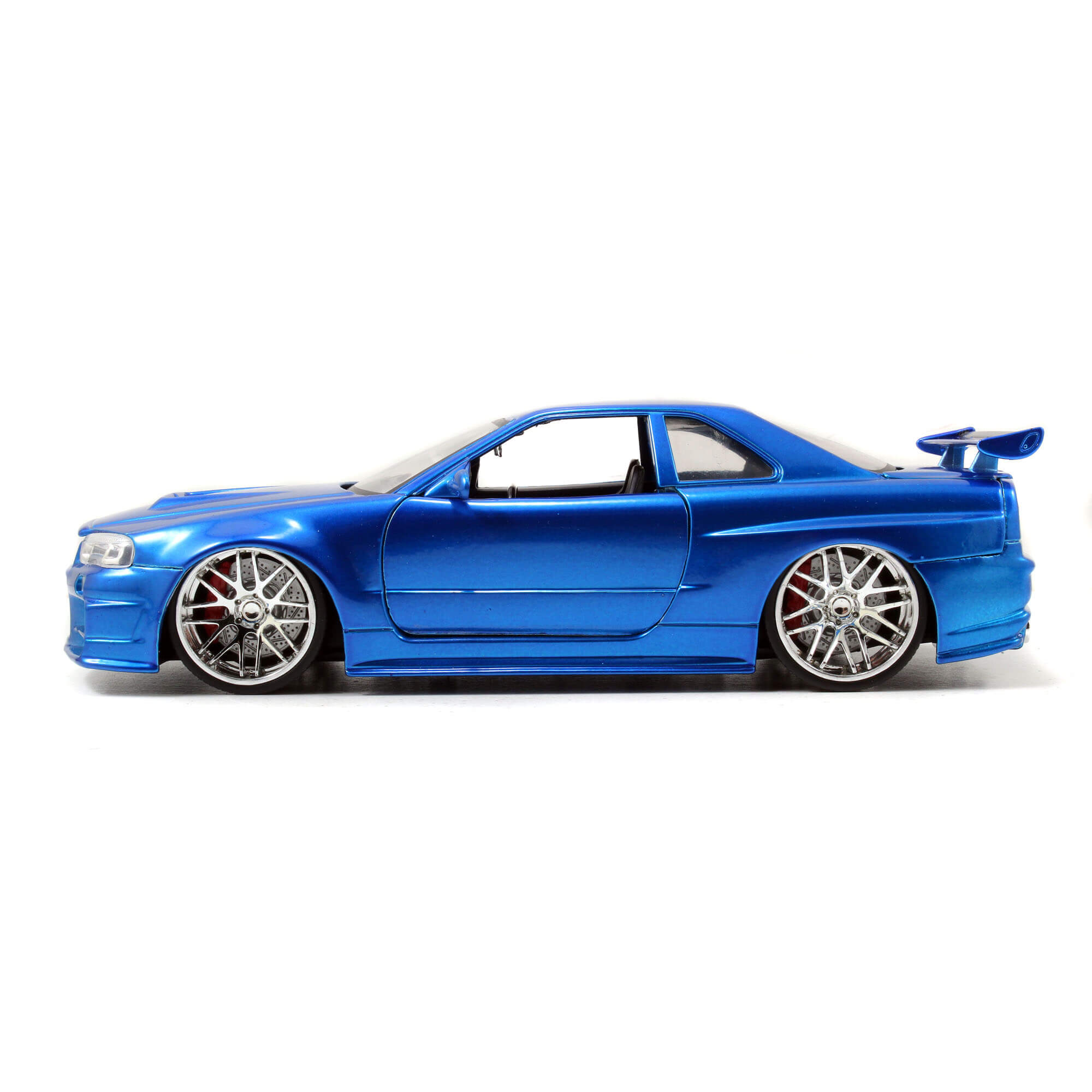 Brian 2002 Nissan Skyline GT-R BNR34 AZUL Rapido y Furioso JADA TOYS ESCALA 1:24
