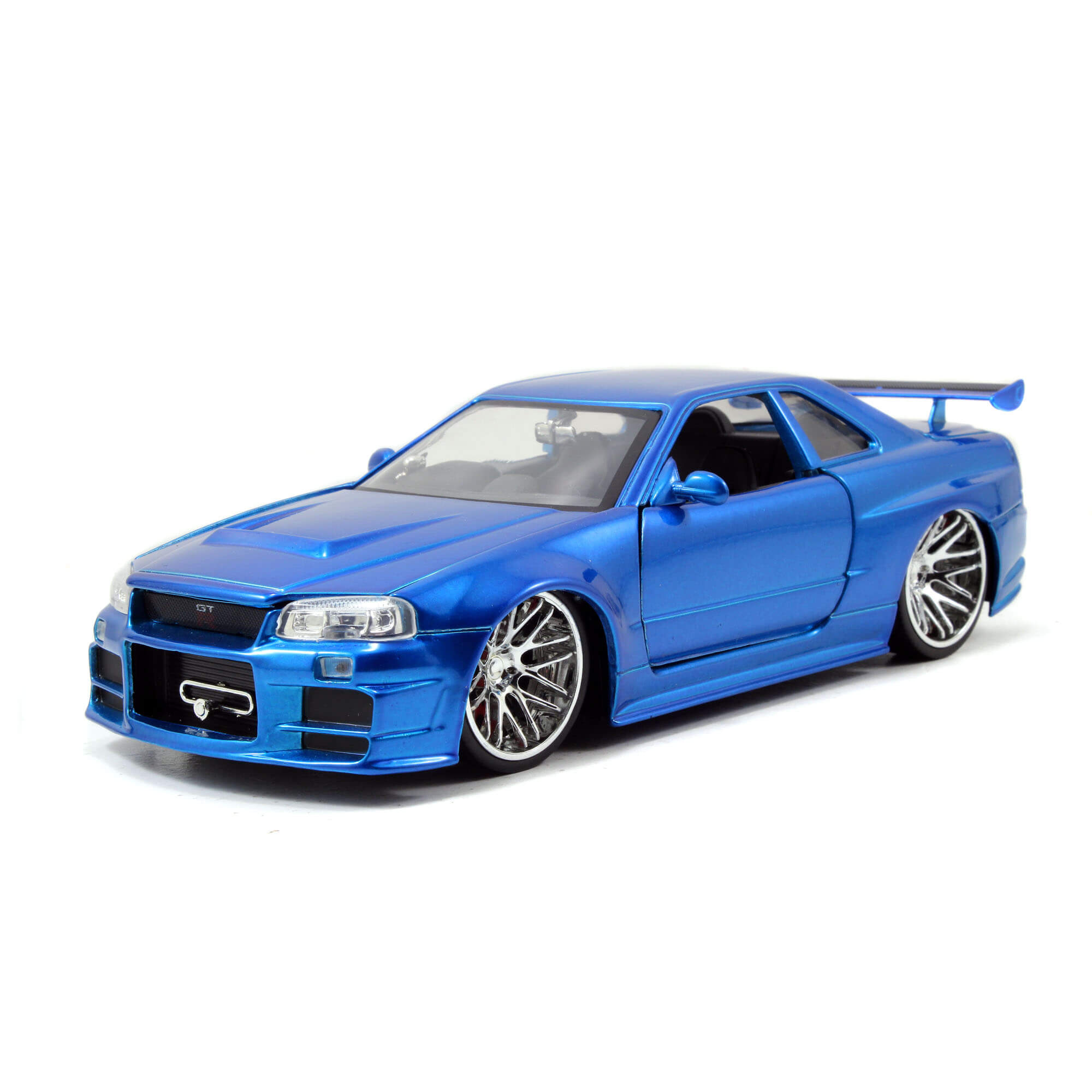 Brian 2002 Nissan Skyline GT-R BNR34 AZUL Rapido y Furioso JADA TOYS ESCALA 1:24