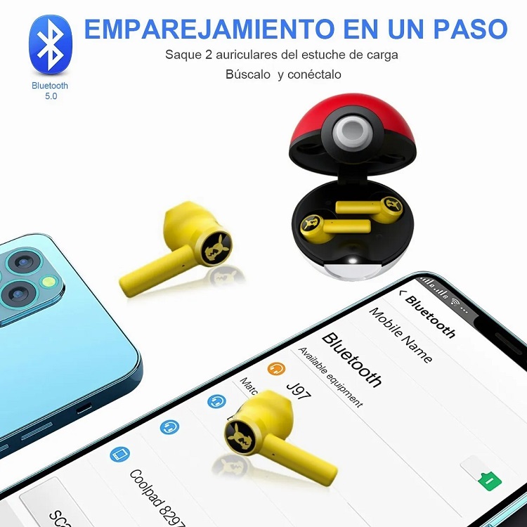 Audífonos Inalámbricos Hi-fi Bluetooth De Pokémon Pikachu